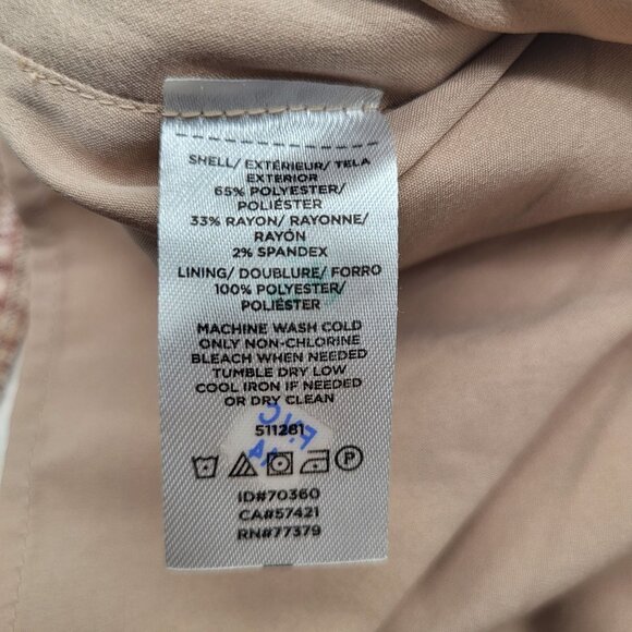 Ann Taylor Factory Plaid Sleeveless Lined Dress Women's SZ 14 Brown - Picture 10 of 11